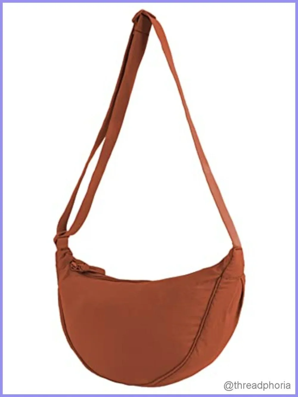 Nylon Crescent Hobo Crossbody Bag Lightweight Waterproof Adjustable Strap